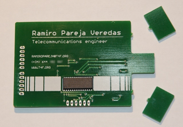 Business Card front teared